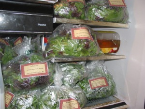 Fresh packed salad greens